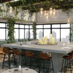 Industrial commercial space in Caesarstone 4004 Raw Concrete 1869