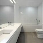 Modern Bathroom in Caesarstone 1141 Pure White