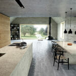 Modern kitchen with Island in Caesarstone 5133 Symphony Grey 1858