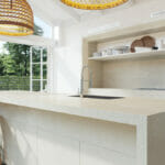 Caesarstone Quartz 5222 Adamina white kitchen