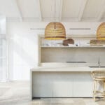 Caesarstone Quartz 5222 Adamina white kitchen