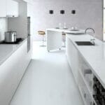 Caesarstone 3141 Egg-Shell white Quartz Kitchen