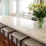 Caesarstone 3141 Egg-Shell white Quartz Kitchen