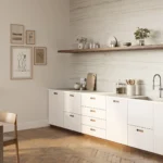 Caesarstone Lioli Porcelain 534 Everline one wall kitchen