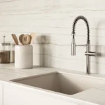 Caesarstone Lioli Porcelain 534 Everline one wall kitchen