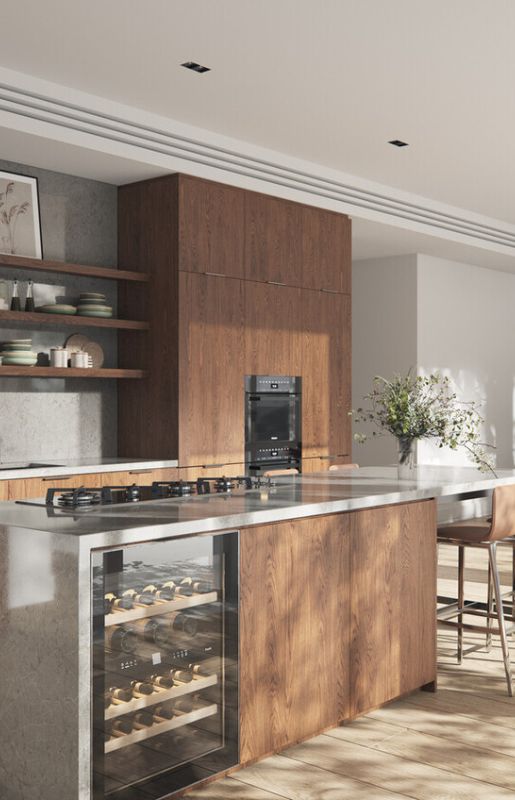 Symphony Grey kitchen with backsplash