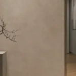 Caesarstone Lioli Porcelain Cladding with 230 Creamy Leather on Gallery walls