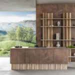 Caesarstone Lioli Porcelain 310 Majesty Metal Kitchen with island