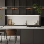 Caesarstone ICON 5441 Glacier Flow Kitchen