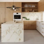 Caesarstone Lioli Porcelain 902 Carrari Blanco Kitchen