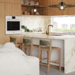 Caesarstone Lioli Porcelain 902 Carrari Blanco Kitchen