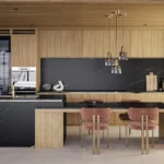 Caesarstone Lioli Porcelain 911 Midnight Spark Kitchen