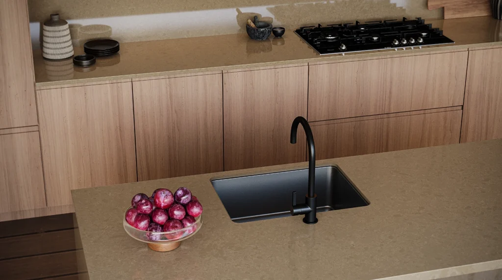 Caesarstone ICON 4401 Organic Dusk worm Kitchen
