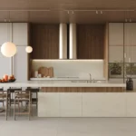 Caesarstone ICON 8250 Andes Trail beige modern kitchen with island