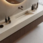 Caesarstone ICON 8252 Sedara beige modern bathroom