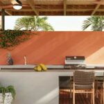 Caesarstone Porcelain Lioli 410 Aluminous outdoor kitchen