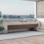 Caesarstone Porcelain Lioli 412 Beige Cement Outdoor kitchen