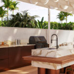 Caesarstone Porcelain Lioli 536 Antikella outdoor kitchen