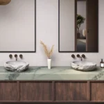 Caesarstone 8477 Ocean Sage Bathroom